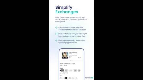 ReturnGO Returns &amp; Exchanges screenshot