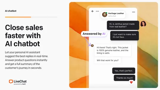 LiveChat: AI live chat by Text screenshot