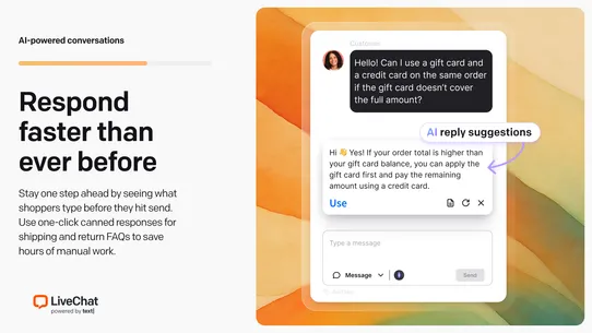 LiveChat: AI live chat by Text screenshot