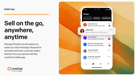 LiveChat: AI live chat by Text screenshot