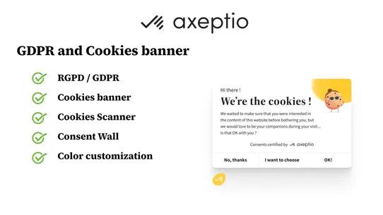 Axeptio GDPR Cookies Consent screenshot