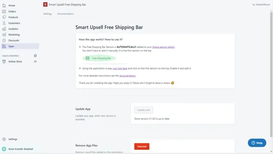 Smart Upsell Free Shipping Bar screenshot