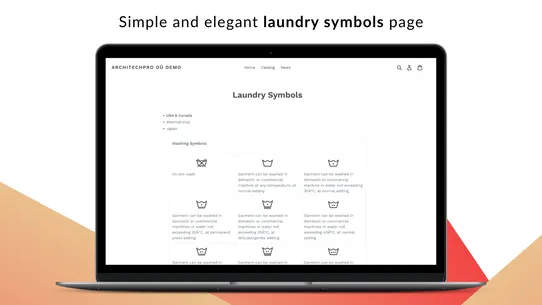 Laundry Symbols Clothing Care screenshot