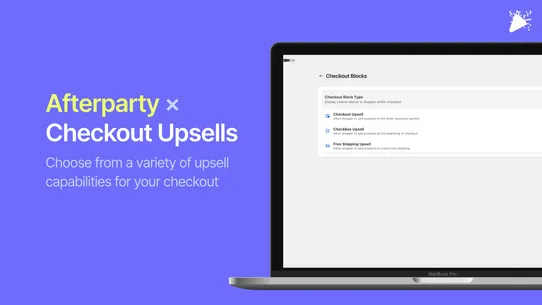 Afterparty Checkout Upsells screenshot