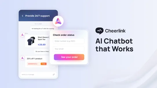 Cheerlink AI Chatbot and Email screenshot