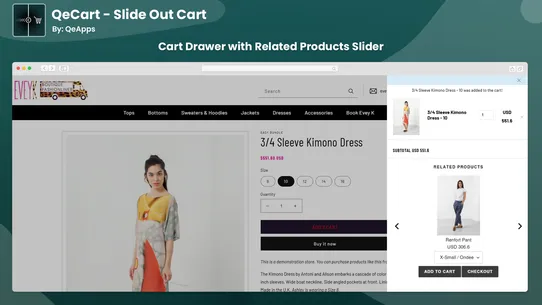 QeCart ‑ Slide Out Cart screenshot