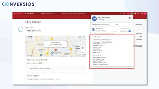 Conversios Meta Conversion API screenshot