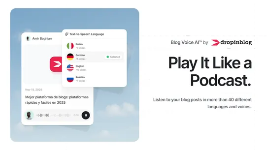 DropInBlog All‑in‑One Blog App screenshot