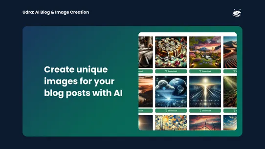 Udra: AI Blog &amp; Image Creation screenshot