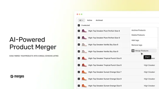 Merges ‑ Product Merger screenshot