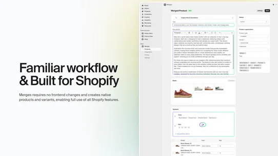 Merges AI ‑ Merge Products screenshot