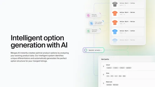 Merges AI ‑ Merge Products screenshot