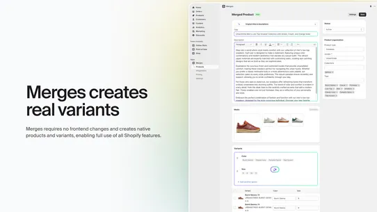 Merges AI ‑ Merge Products screenshot