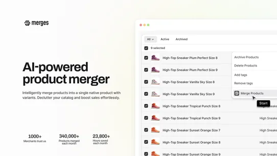 Merges ‑ AI Product Merger screenshot