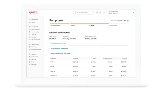 Gusto ‑ Payroll &amp; HR screenshot