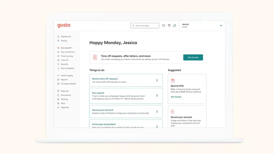 Gusto ‑ Payroll &amp; HR screenshot