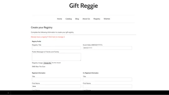 Gift Reggie: Gift Registry screenshot