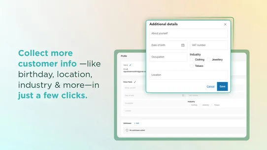 Custlo ‑ Customer accounts app screenshot