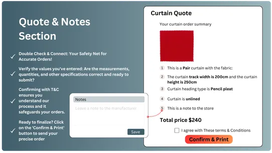 Curtains Calculator App screenshot