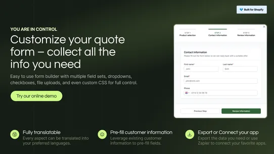 Quotify: Request a Quote screenshot