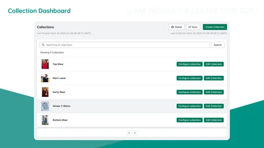 EM Product &amp; Collection Sort screenshot