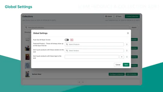 EM Product &amp; Collection Sort screenshot