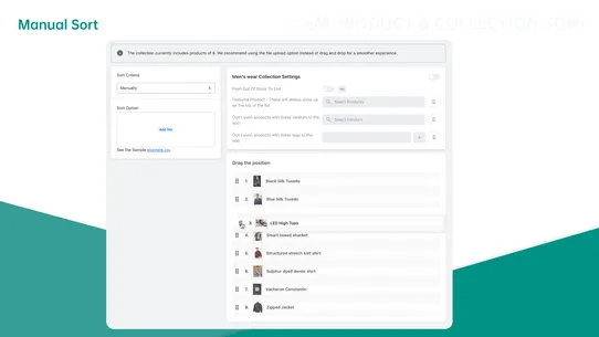 EM Product &amp; Collection Sort screenshot