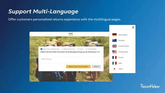 Return Helper: Return Centre screenshot