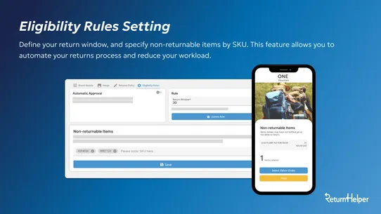 Return Helper: Return Centre screenshot