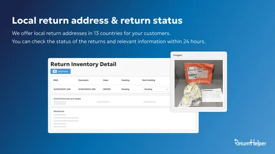 Return Helper: Return Centre screenshot
