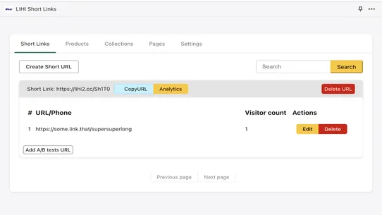 LIHI Short Links screenshot