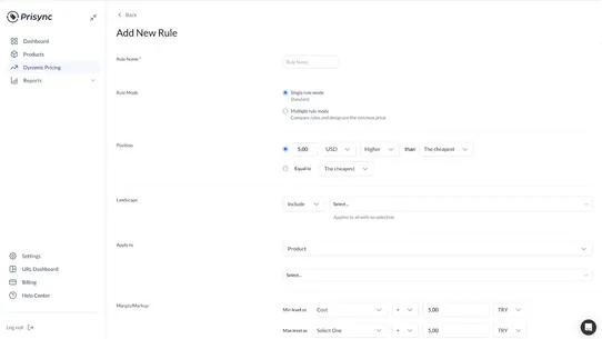 Prisync Dynamic Pricing screenshot