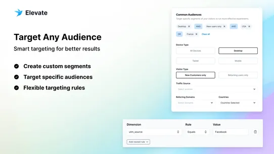 Elevate A/B Testing Price Test screenshot