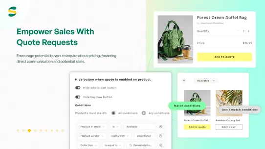 SA Request a Quote, Hide Price screenshot