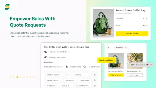 SA Request a Quote, Hide Price screenshot