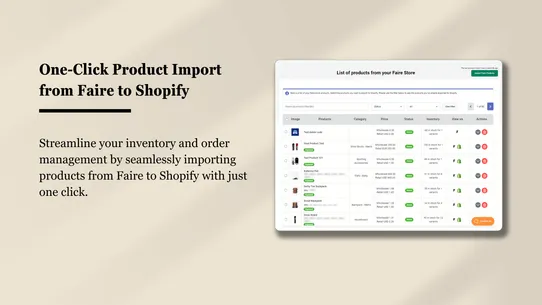 Faire: Import, Export, Fulfill screenshot