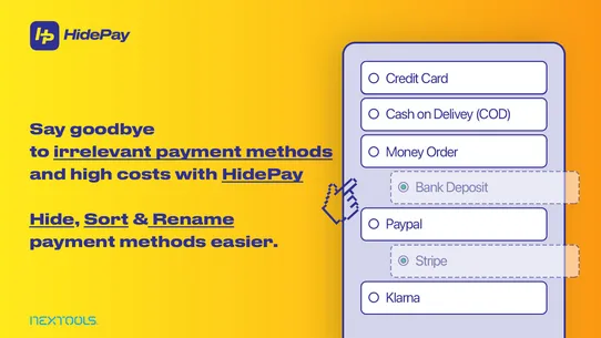 HidePay: Hide Payment Methods screenshot