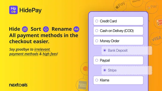 HidePay: Hide Payment Methods screenshot