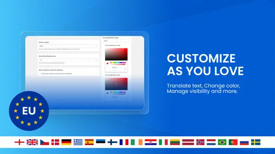 EUR Tax Dual Price B2B Europe screenshot