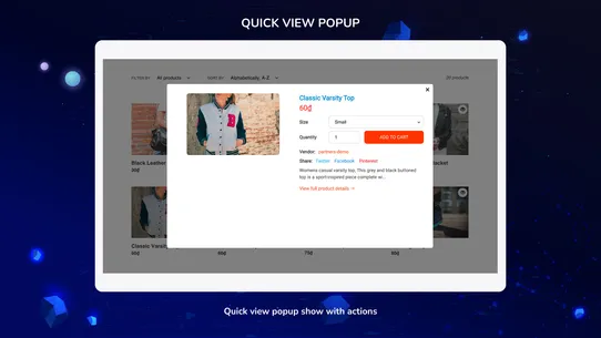 VP: Quick View ‑ Add To Cart screenshot