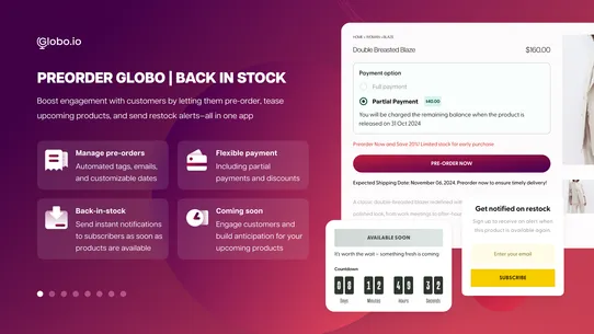 PreOrder Globo | Back in Stock screenshot