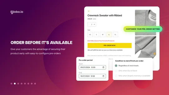 PreOrder Globo | Back in Stock screenshot
