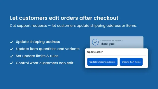 Codify ‑ Order Edit screenshot