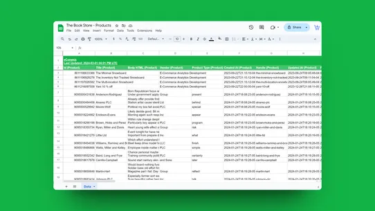 eCommix ‑ Google Sheets Sync screenshot