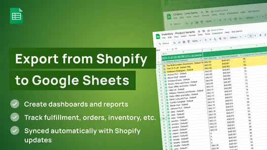 eCommix ‑ Google Sheets Sync screenshot