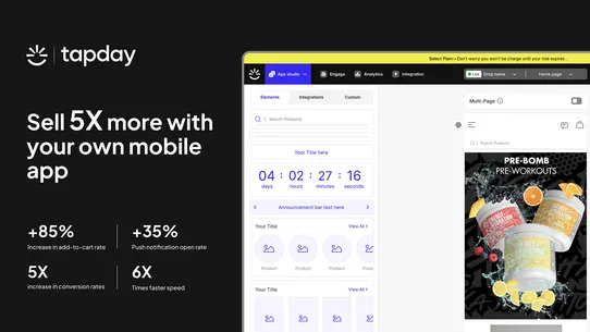 Tapday ‑ Mobile App Builder screenshot