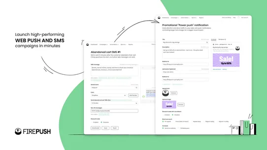 Firepush ‑ SMS &amp; Web Push screenshot