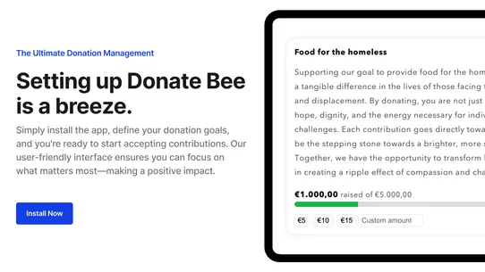 Donate Bee ‑ Easy Donations screenshot