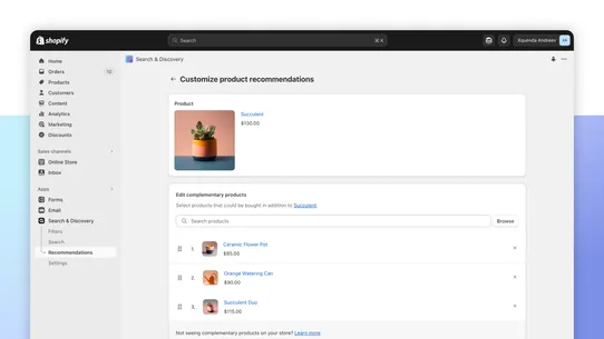 Shopify Search &amp; Discovery screenshot