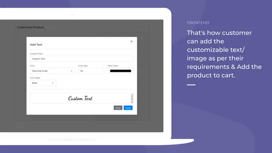 Webkul Custom Product Builder screenshot